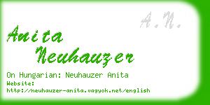 anita neuhauzer business card